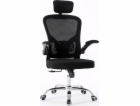 Topeshop KŘESLO DORY BLACK kancelářské a čtecí křeslo Leš...