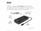 Club3D hub USB-C, 7-in-1 hub s 2x HDMI, 2x USB Gen1 Type-...