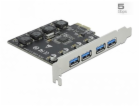 DeLOCK PCIe x1 zu 4x ext. USB Typ-A USB 3.2 Gen 1, USB-Co...