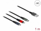 Delock Nabíjecí kabel USB 3 v 1 pro Lightning™ / Micro US...