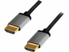 LOGILINK CHA0100 HDMI cable A/M to A/M 4K/60 Hz alu black...