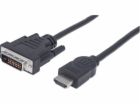 Manhattan HDMI - DVI-D kabel 1,8 m černý (372503)