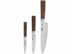 Orion Knife / ocelové kuchyňské nože 3el DŘEVĚNÁ univerzá...