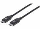 Kabel USB Manhattan USB-C - 2 m Czarny (355247)
