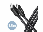 AXAGON BUCM3-CM15AB, SPEED kabel USB-C <-> USB-C, 1.5m, U...