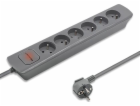 QOLTEC 50277 Power strip 6 sockets 1.8m Grey