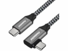 PremiumCord USB-C zahnutý kabel ( USB 3.2 GEN 2x2, 5A, 10...