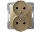 Double Socket Ospel Impresja GP-2yraz/M/28 s uzemněním pr...