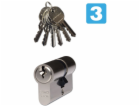 Vložka bezpečnostní 35+45 EURO Secure nikl - 6 klíčů / TB3