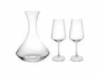 Karafa 1,5 l + 2 sklenice na víno 450 ml SANDRA