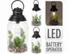 PROGARDEN Lucerna s LED žárovkou a umělou rostlinou KO-HZ...
