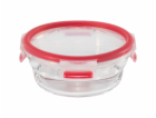 Emsa Clip&Close Glass Foos Container 500 ml červená