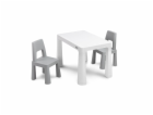 Dětský set stoleček se 2 křesílky Toyz MONTI grey