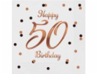 Ubrousky B&C Happy 50 Birthday White 33x33 20 PCS