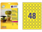 Avery Zweckform LABEL ZF 6128 DIA.30 A4 ŽLUTÁ 20 LISTŮ ŠT...