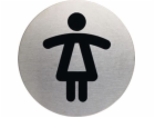 Odolný INFORMAČNÍ TALÍŘ ODOLNÝ SYMBOL DÁMSKÉ WC PRŮMĚR 83MM