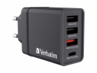 Nabíječka Verbatim 30W, 1x USB-C, 3x USB-A