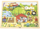 Dětské dřevěné puzzle Viga Zoo 48 dílků
