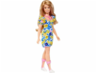 Barbie Fashionista Downův syndrom v panence s květinovými...