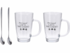 Sada latte macchiato 2xsklenice 300 ml+2 x lžička 19 cm