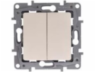 Legrand Double button Niloe 6A cream (764608)