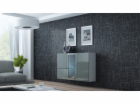Cama Sideboard VIGO 90/120/38 bílá/šedá lesklá