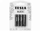 Tesla AAA BLACK+ alkalická, 4 ks