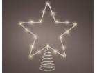 Dekorace hvězda s LED osvětlením, 27 cm, bílá