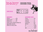 SCHESIR Baby Chicken s játry ve vývaru - mokré krmivo pro...
