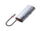 Tellur USB-C hub, PD 3.0 100W, HDMI, 3xUSB 3.0 šedý