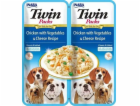 INABA Dog Twin kuřecí se zeleninou a sýrem v bujónu – poc...