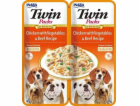 INABA Dog Twin kuřecí se zeleninou a hovězím v bujónu – p...
