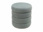 Pouf Domoletti HS522-1, šedý, 37 cm x 37 cm x 40 cm