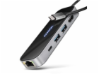 AXAGON HMC-6GLN, USB 5Gbps hub, 2x USB-A, USB-C, HDMI 4k/...