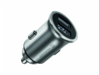 Swissten cl adaptér 2x usb 4,8a metal stříbrný