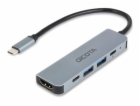 DICOTA USB-C 5v1 video hub 4K PD 100W