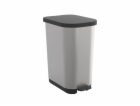 ROTHO Ribo Silver - odpadkový koš s pedálem – 35l