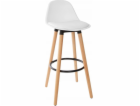 Atmosphera Barová židle s opěrkou MAXON, 92 cm, bílá