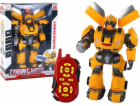 Velký dálkově ovládaný R/C robot LeanToys žluté zvukové s...