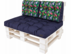 Hobbygarden LEO POLŠTÁŘE 1+2 NAVY MODRÉ S KVĚTY A LISTY