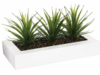 Atmosphera Umělá rostlina 3 x aloe v bílém květináči, 31 cm