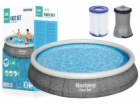 Bestway Nafukovací bazén Fast Set, modrý, 7340 l, 396 x 8...