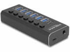 Delock 7portový USB Hub se 4 porty 10 Gbps a 4 Schnelllad...