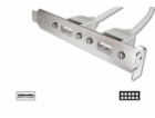 Digitus záslepka slotu s 2 USB porty + kabel 2x5pin 0,25m