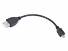 GEMBIRD Kabel USB 2.0 A-Micro B, OTG, 15cm (F/M, pro tabl...