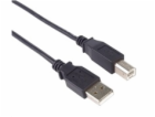 PREMIUMCORD Kabel USB 2.0 A-B propojovací 1m, barva černá