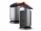 AXAGON HMC-WL9, USB 10Gbps hub s Qi, 3x USB-A, USB-C, HDM...