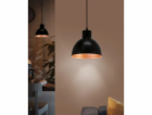 Závěsná lampa Eglo Vintage, černá a měděná