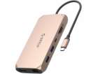 Orico XCR 12-v-1 USB-C dokovací stanice/replikátor v růžo...