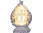 Dekorácia MagicHome, Krídla s krížom, LED, polyresin, na ...